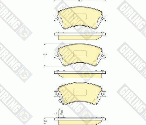 Girling 6132881 - Kit de plaquettes de frein, frein à disque cwaw.fr