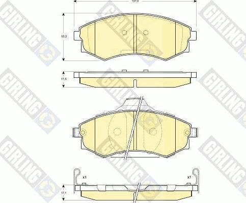 Girling 6132839 - Kit de plaquettes de frein, frein à disque cwaw.fr