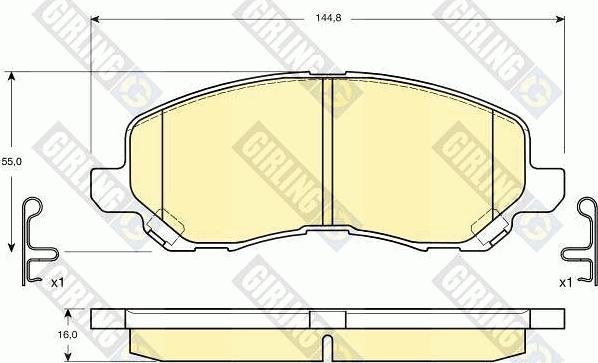 Girling 6132879 - Kit de plaquettes de frein, frein à disque cwaw.fr