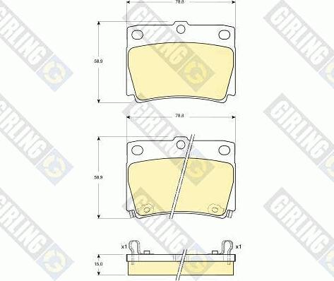 Girling 6132399 - Kit de plaquettes de frein, frein à disque cwaw.fr