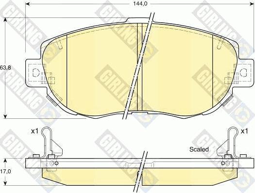 Girling 6132359 - Kit de plaquettes de frein, frein à disque cwaw.fr