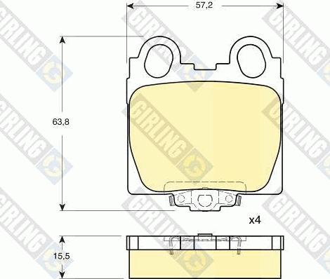 Girling 6132339 - Kit de plaquettes de frein, frein à disque cwaw.fr