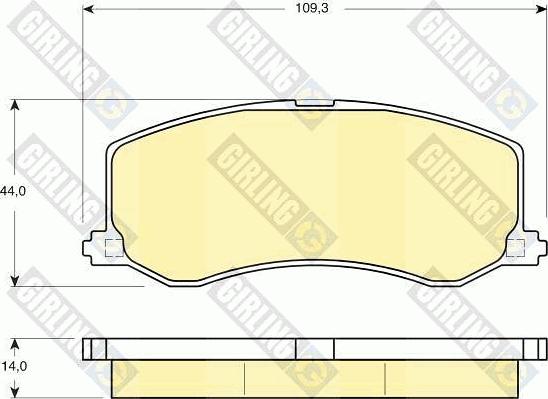 Girling 6132379 - Kit de plaquettes de frein, frein à disque cwaw.fr