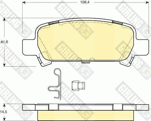 Girling 6132239 - Kit de plaquettes de frein, frein à disque cwaw.fr