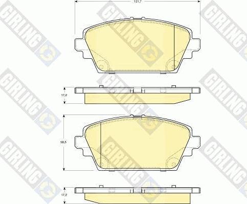 Girling 6132271 - Kit de plaquettes de frein, frein à disque cwaw.fr