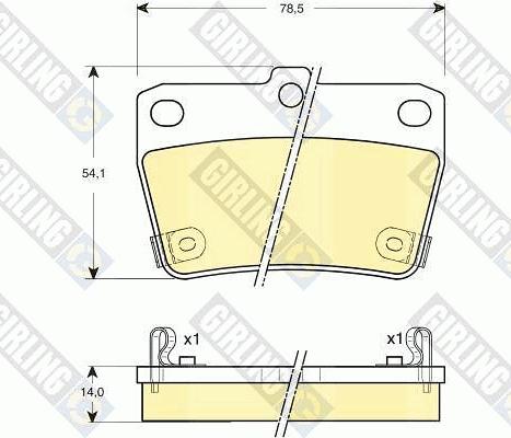 Girling 6132799 - Kit de plaquettes de frein, frein à disque cwaw.fr