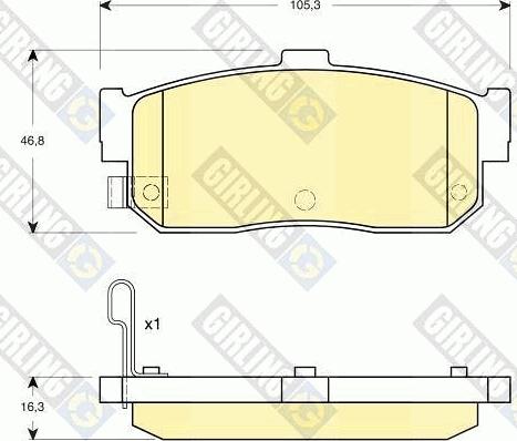 Girling 6132749 - Kit de plaquettes de frein, frein à disque cwaw.fr