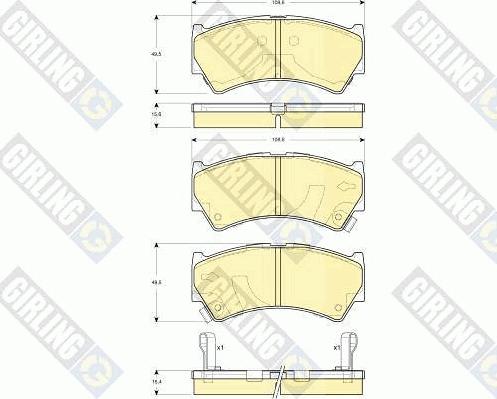 Girling 6132759 - Kit de plaquettes de frein, frein à disque cwaw.fr