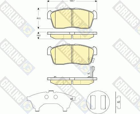 Girling 6132769 - Kit de plaquettes de frein, frein à disque cwaw.fr