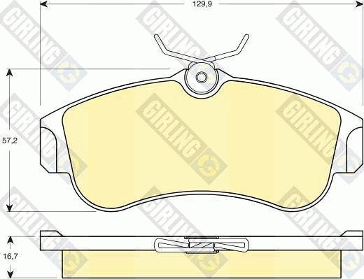 Girling 6132711 - Kit de plaquettes de frein, frein à disque cwaw.fr