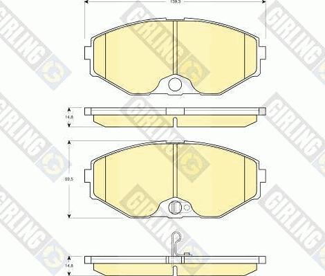 Girling 6132739 - Kit de plaquettes de frein, frein à disque cwaw.fr