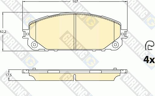 Girling 6120946 - Kit de plaquettes de frein, frein à disque cwaw.fr