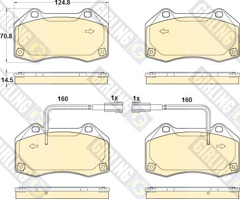 Girling 6120495 - Kit de plaquettes de frein, frein à disque cwaw.fr