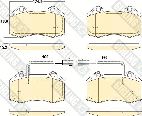 Girling 6120458 - Kit de plaquettes de frein, frein à disque cwaw.fr