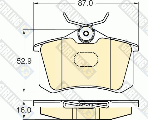 Girling 6120401 - Kit de plaquettes de frein, frein à disque cwaw.fr