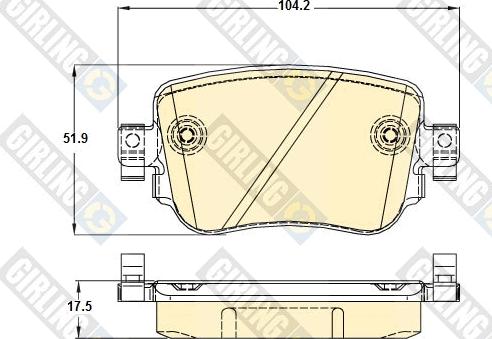 Girling 6120421 - Kit de plaquettes de frein, frein à disque cwaw.fr