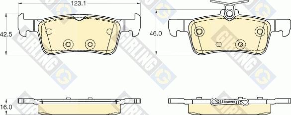 Girling 6120552 - Kit de plaquettes de frein, frein à disque cwaw.fr