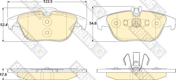 Girling 6120512 - Kit de plaquettes de frein, frein à disque cwaw.fr