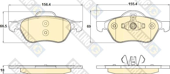 Girling 6120532 - Kit de plaquettes de frein, frein à disque cwaw.fr