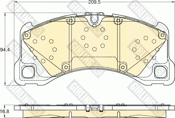 Girling 6120525 - Kit de plaquettes de frein, frein à disque cwaw.fr