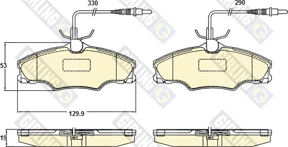 Girling 6120641 - Kit de plaquettes de frein, frein à disque cwaw.fr