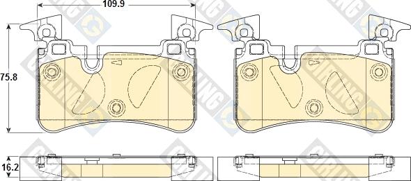 Girling 6120615 - Kit de plaquettes de frein, frein à disque cwaw.fr