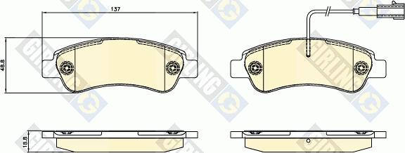 Girling 6120684 - Kit de plaquettes de frein, frein à disque cwaw.fr