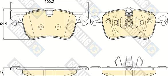 Girling 6120622 - Kit de plaquettes de frein, frein à disque cwaw.fr