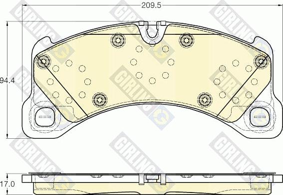 Girling 6120045 - Kit de plaquettes de frein, frein à disque cwaw.fr