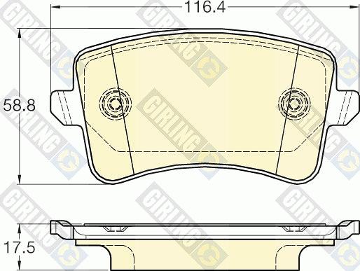 Girling 6120001 - Kit de plaquettes de frein, frein à disque cwaw.fr