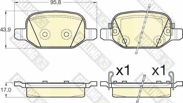 Girling 6120021 - Kit de plaquettes de frein, frein à disque cwaw.fr