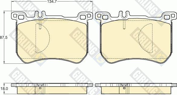 Girling 6120133 - Kit de plaquettes de frein, frein à disque cwaw.fr