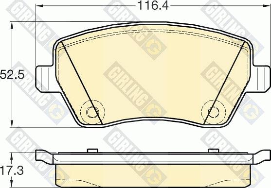 Girling 6120171 - Kit de plaquettes de frein, frein à disque cwaw.fr