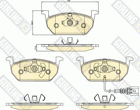 Girling 6120802 - Kit de plaquettes de frein, frein à disque cwaw.fr