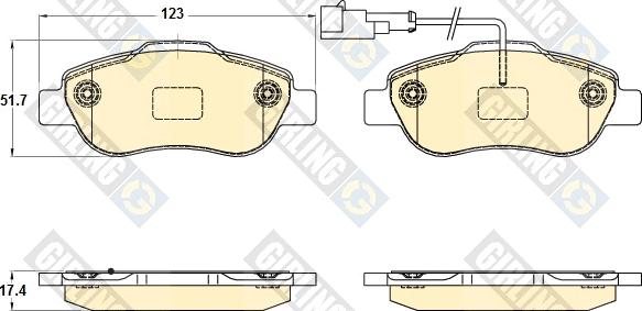 Girling 6120393 - Kit de plaquettes de frein, frein à disque cwaw.fr