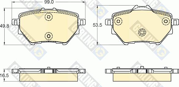 Girling 6120364 - Kit de plaquettes de frein, frein à disque cwaw.fr