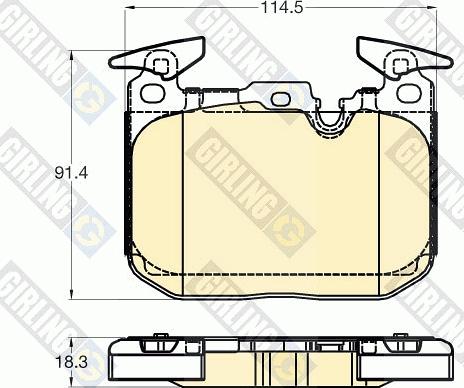 Girling 6120315 - Kit de plaquettes de frein, frein à disque cwaw.fr