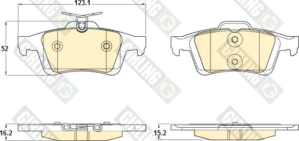 Girling 6120332 - Kit de plaquettes de frein, frein à disque cwaw.fr