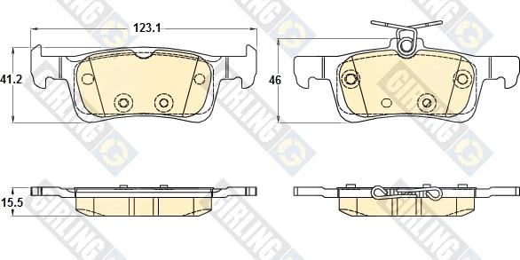 Girling 6120372 - Kit de plaquettes de frein, frein à disque cwaw.fr