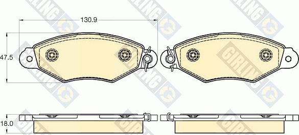 Girling 6120243 - Kit de plaquettes de frein, frein à disque cwaw.fr