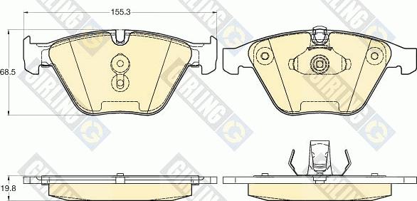 Girling 6120212 - Kit de plaquettes de frein, frein à disque cwaw.fr