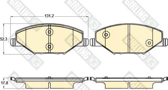 Girling 6120271 - Kit de plaquettes de frein, frein à disque cwaw.fr