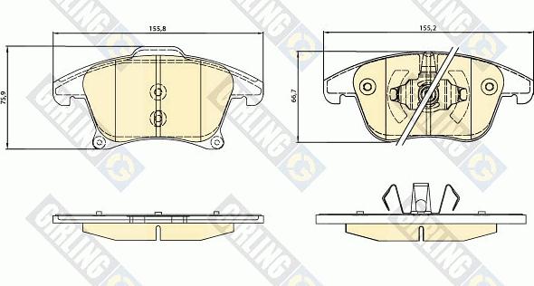 Girling 6120752 - Kit de plaquettes de frein, frein à disque cwaw.fr