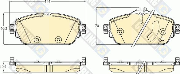 Girling 6120702 - Kit de plaquettes de frein, frein à disque cwaw.fr