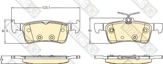 Girling 6121942 - Kit de plaquettes de frein, frein à disque cwaw.fr