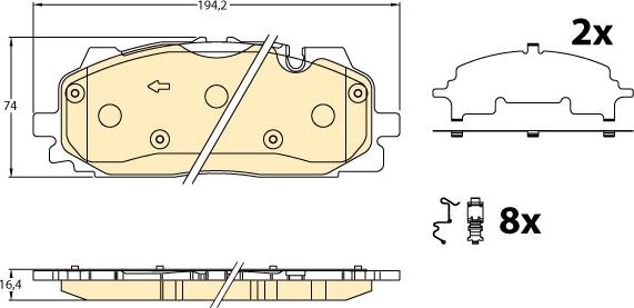 Girling 6121906 - Kit de plaquettes de frein, frein à disque cwaw.fr