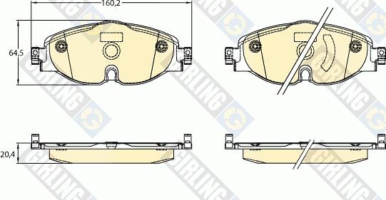 Girling 6121431 - Kit de plaquettes de frein, frein à disque cwaw.fr