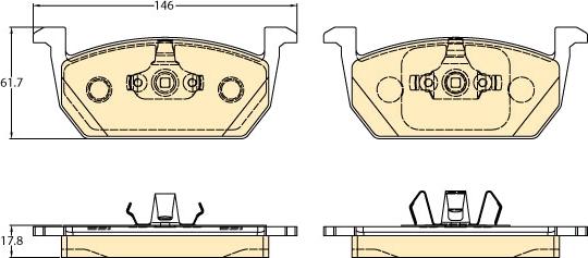 Girling 6121592 - Kit de plaquettes de frein, frein à disque cwaw.fr