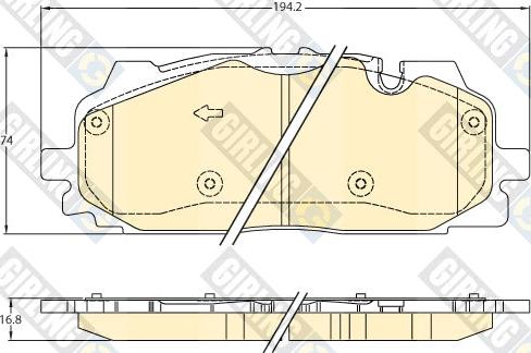 Girling 6121588 - Kit de plaquettes de frein, frein à disque cwaw.fr