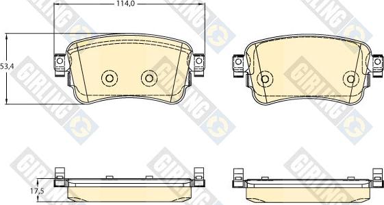 Girling 6121668 - Kit de plaquettes de frein, frein à disque cwaw.fr